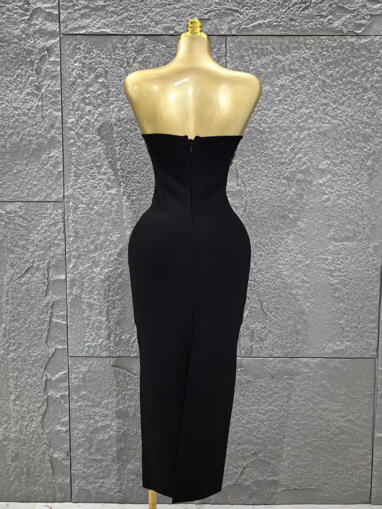 High Quality Women Sexy Strapless Shinning Sequins Bodycon Long Bandage Dress Celebrate Evening Party Cocktail Outfit Vestido