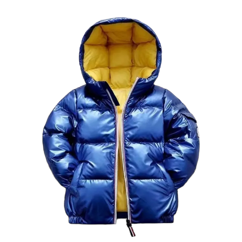 Boys Girls Hooded Down Jackets Kids Coats Winter Kids Warm Top Toddler Zipper Children Outerwear Costume