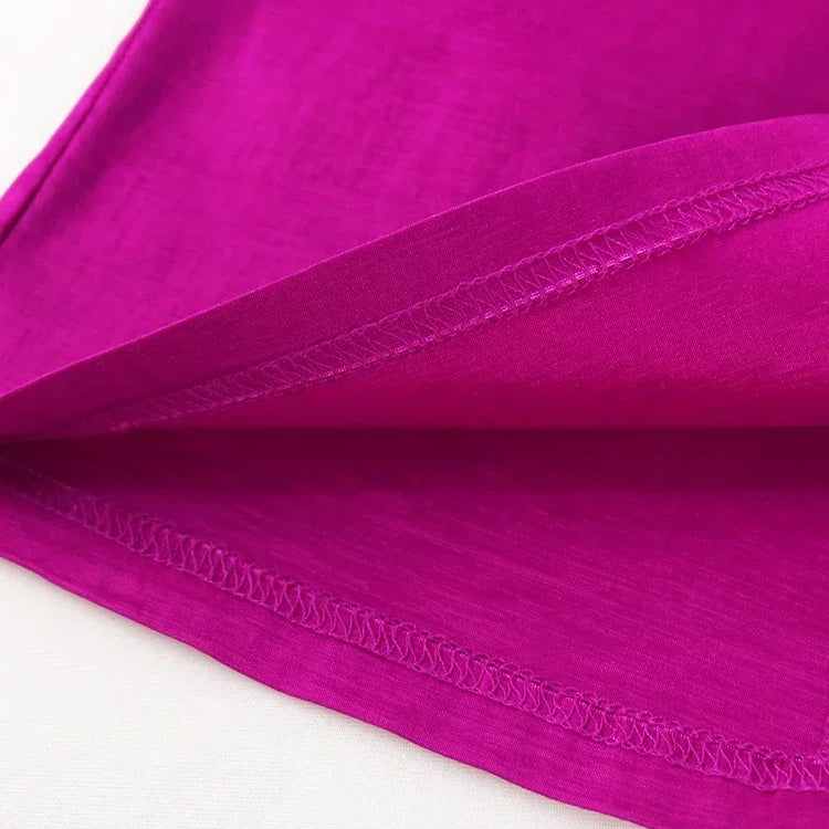 Elegant Women Long Dresses 2024 Party Event Shiny Sexy Puff Sleeve Cut Out Bodycon Summer Dress Fuchsia Birthday Celebrity Gowns