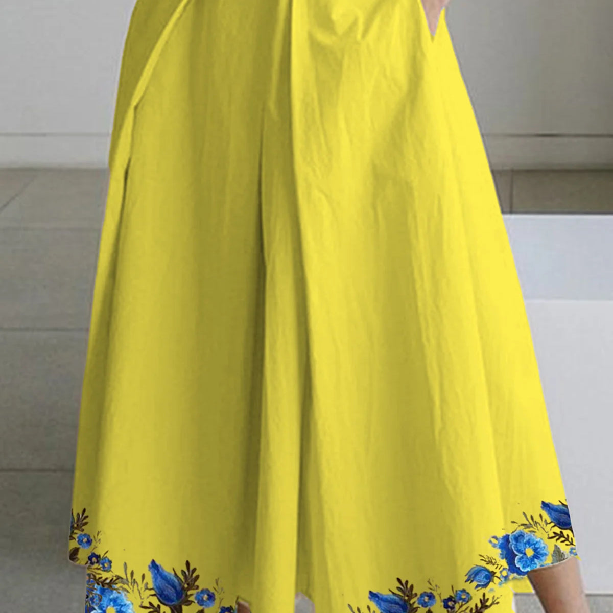 Plus Size Dress for Women Summer Elegant Lapel Oil Painting Button Shirt Dress Vestidos Casual 3/4 Sleeve Dress Party Vestido