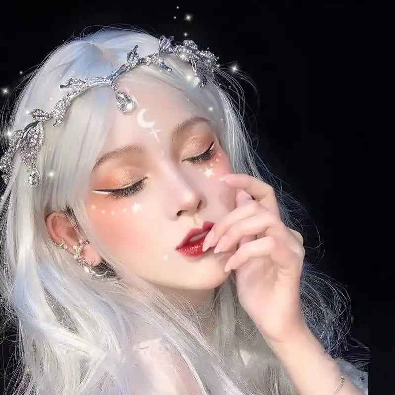 Leaf Branch Goddess Hair Pins Crown Tiara Headband Hair Accessories for Women Wedding Toga Head Dress Alice Band Bridal Jewelry