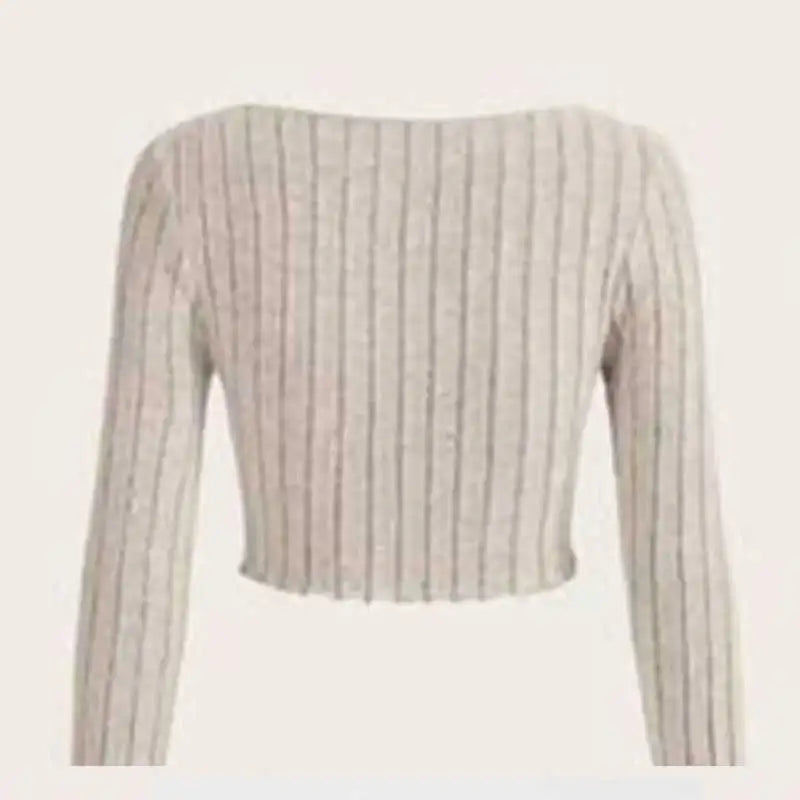 Short Top Summer And Autumn New Classic American Irregular Pit Strip Long Sleeve Waist Slim Mini Ladies Sexy Slit Shirt