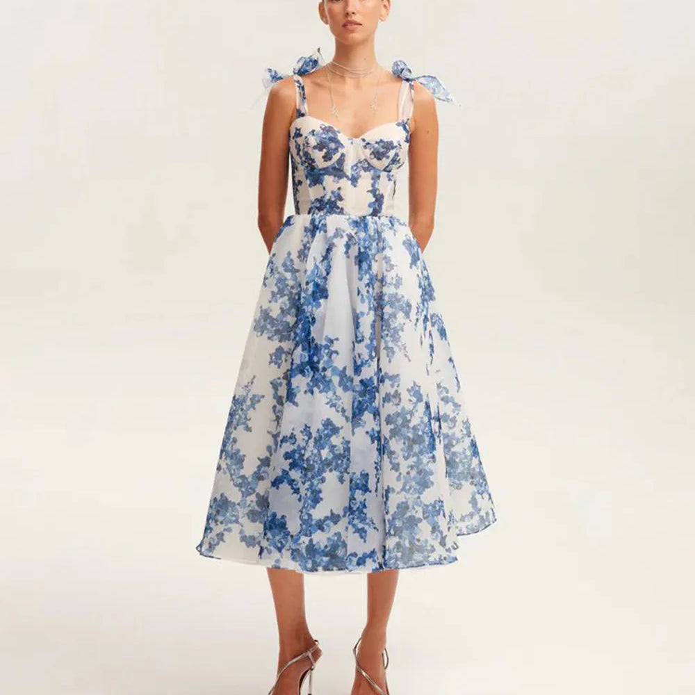 Pink Skyblue Color Women Sleeveless Square Collar A-Line Long Maxi Dress Celebrate Summer Vacation Beach Style Birthday Dress