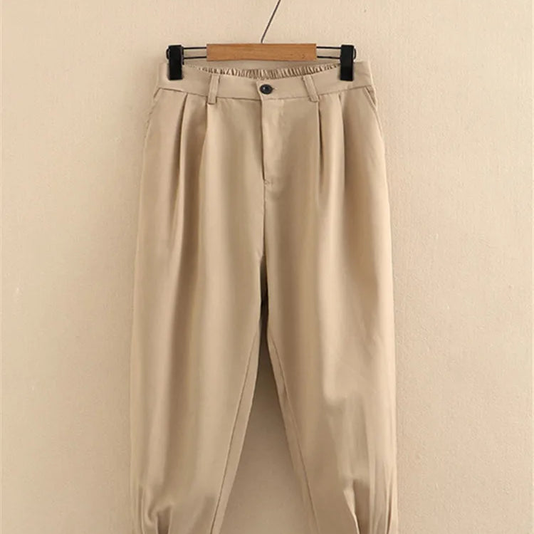 Plus Size Women's Suit Suit Collar Lapel Casual Jacket Elastic Waist Side White Strip Stitched Casual Suit Trousers Combination