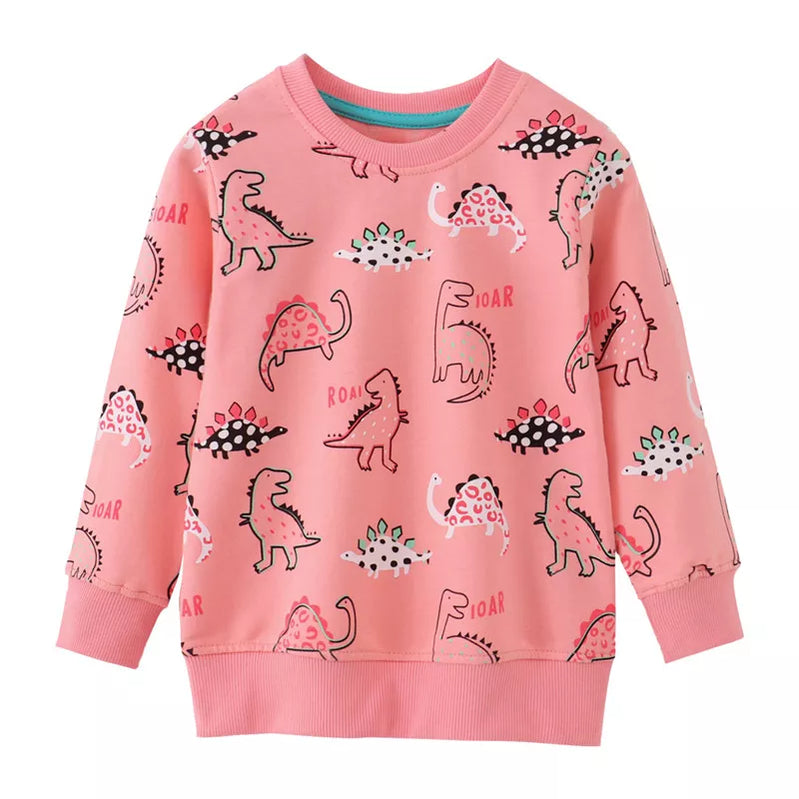 Apples Print Girls Sweatshirts Hot Selling Children's Clothes Long Sleeve Autumn Shirts T9210