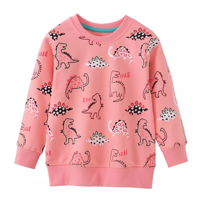 Apples Print Girls Sweatshirts Hot Selling Children's Clothes Long Sleeve Autumn Shirts T9210