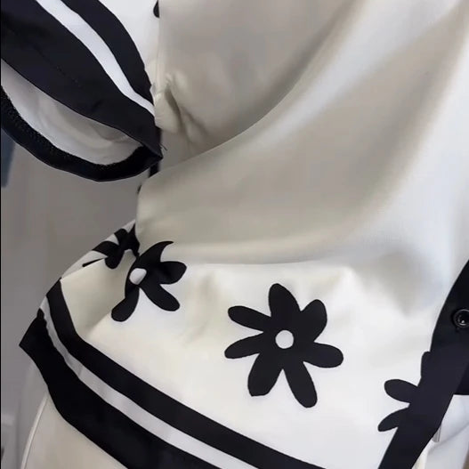 GLCMYAYA floral printed Side Women's Set Half Sleeve Shirt Tops and Shorts 2025 Holiday Vacation Street Two 2 Piece Set Outfits