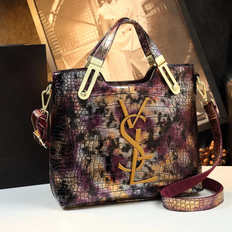 Original Design Genuine Leather Tote Bag for Women Large Capacity Spacious Work Bag Convertible Shoulder Strap Mature Elegant