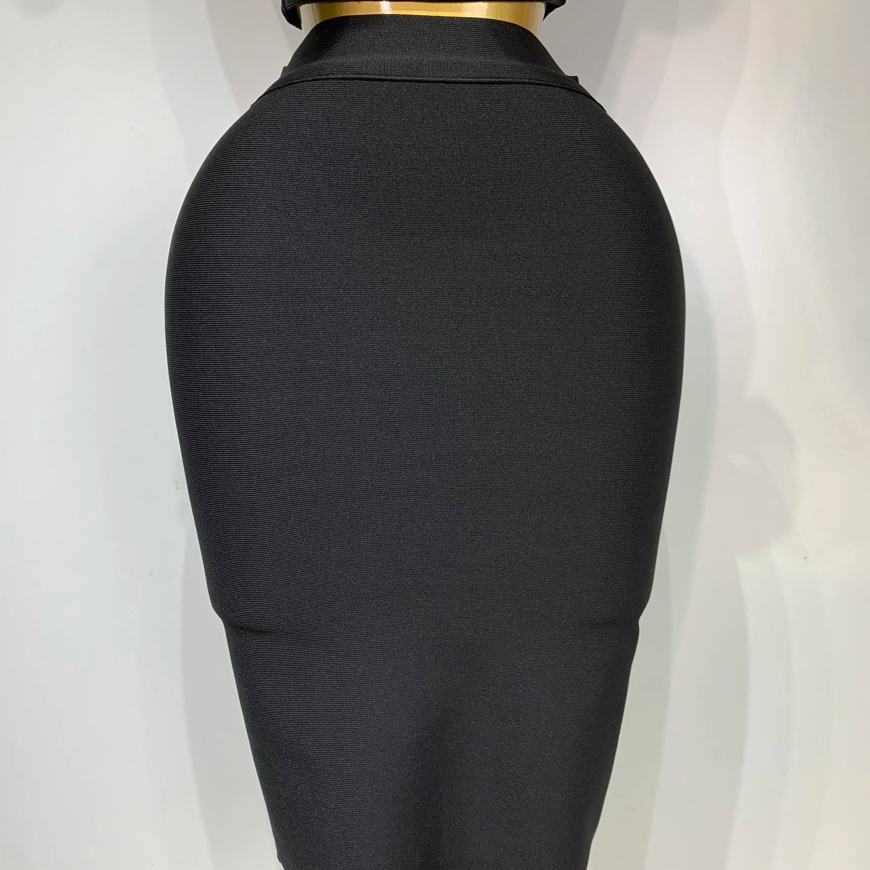 2025 New Arrival Women 3D Flower Black Bodycon Bandage Two Piece Set Designer High Waist Evening Party Club Birthday Skirt Set