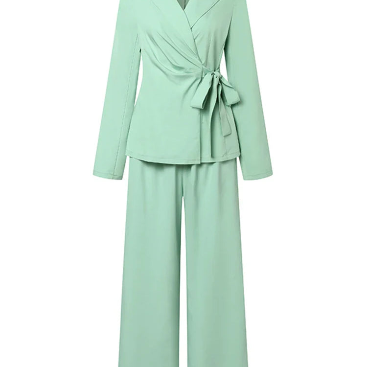 ZANZEA Elegant OL Work Suit Women Solid Blazer & Wide Leg Pant Sets Fashion 2PCS Urban Tracksuits Ladies Office Outfits Oversize