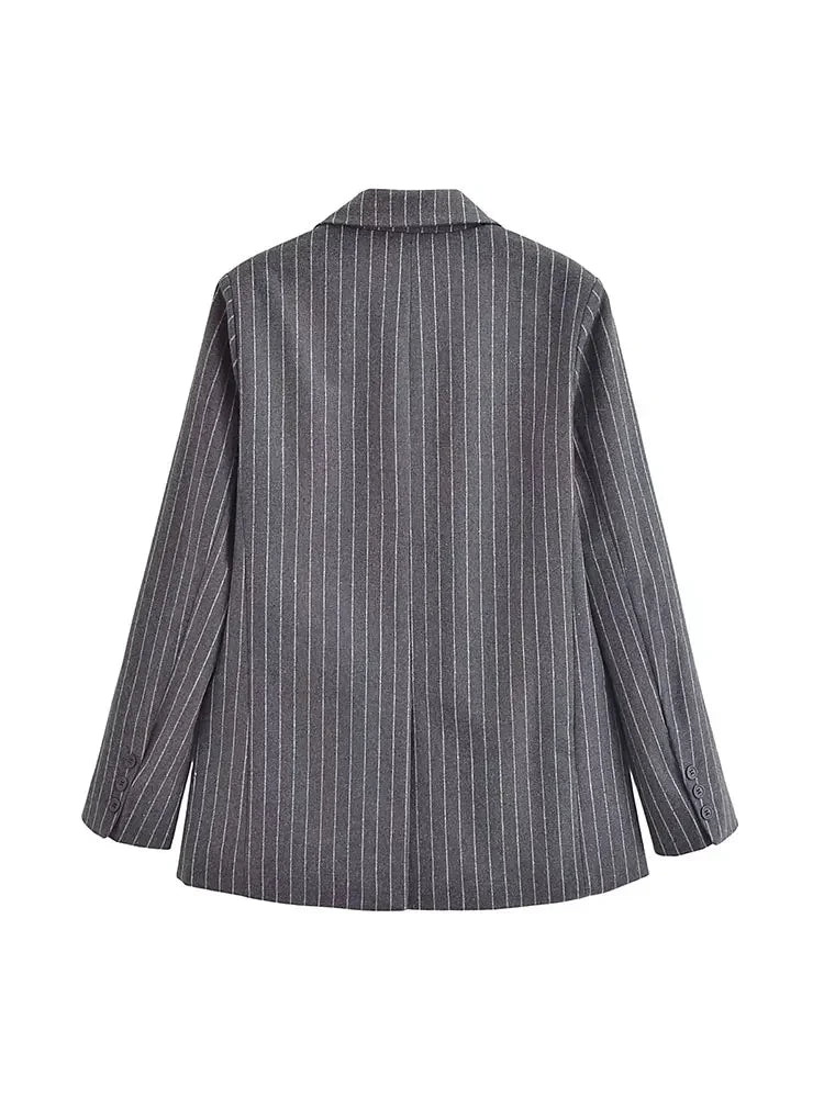 Spring Women Pinstripe Pleated Mini Skirt Sets For Women 2 Pieces Blazer Coat Women Suits New Two Piece Women Outfit