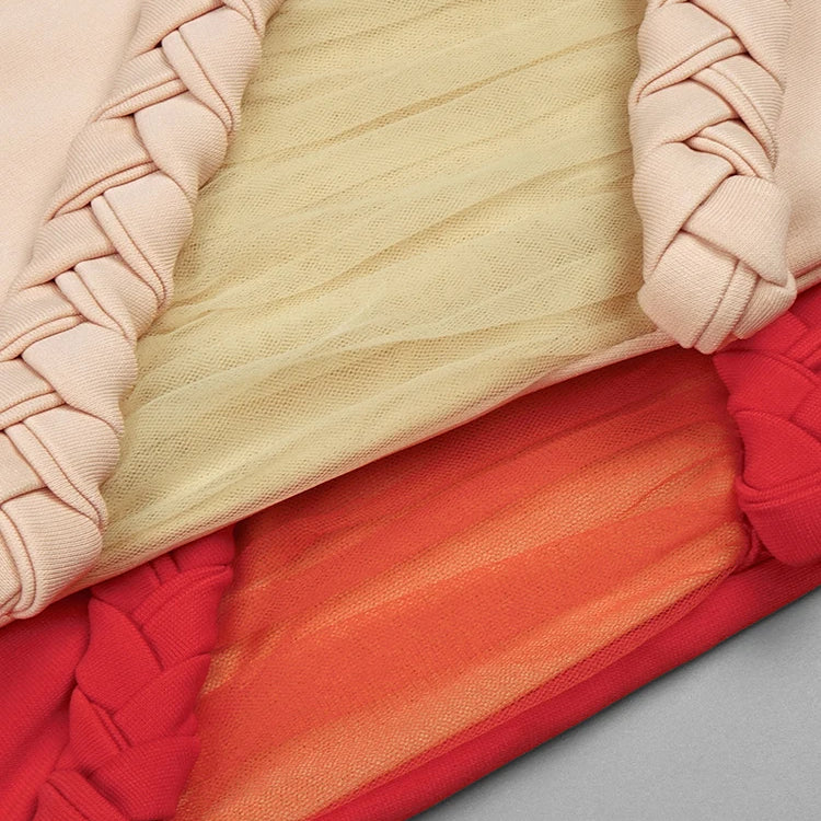 VC Mermaid Dress For Women Sexy Hollow Out See Through Braided Rope High Slit Long Evening Party Dress Vestido