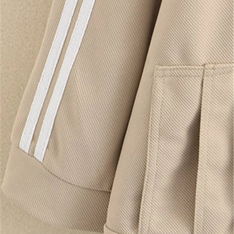 Plus Size Women's Suit Suit Collar Lapel Casual Jacket Elastic Waist Side White Strip Stitched Casual Suit Trousers Combination