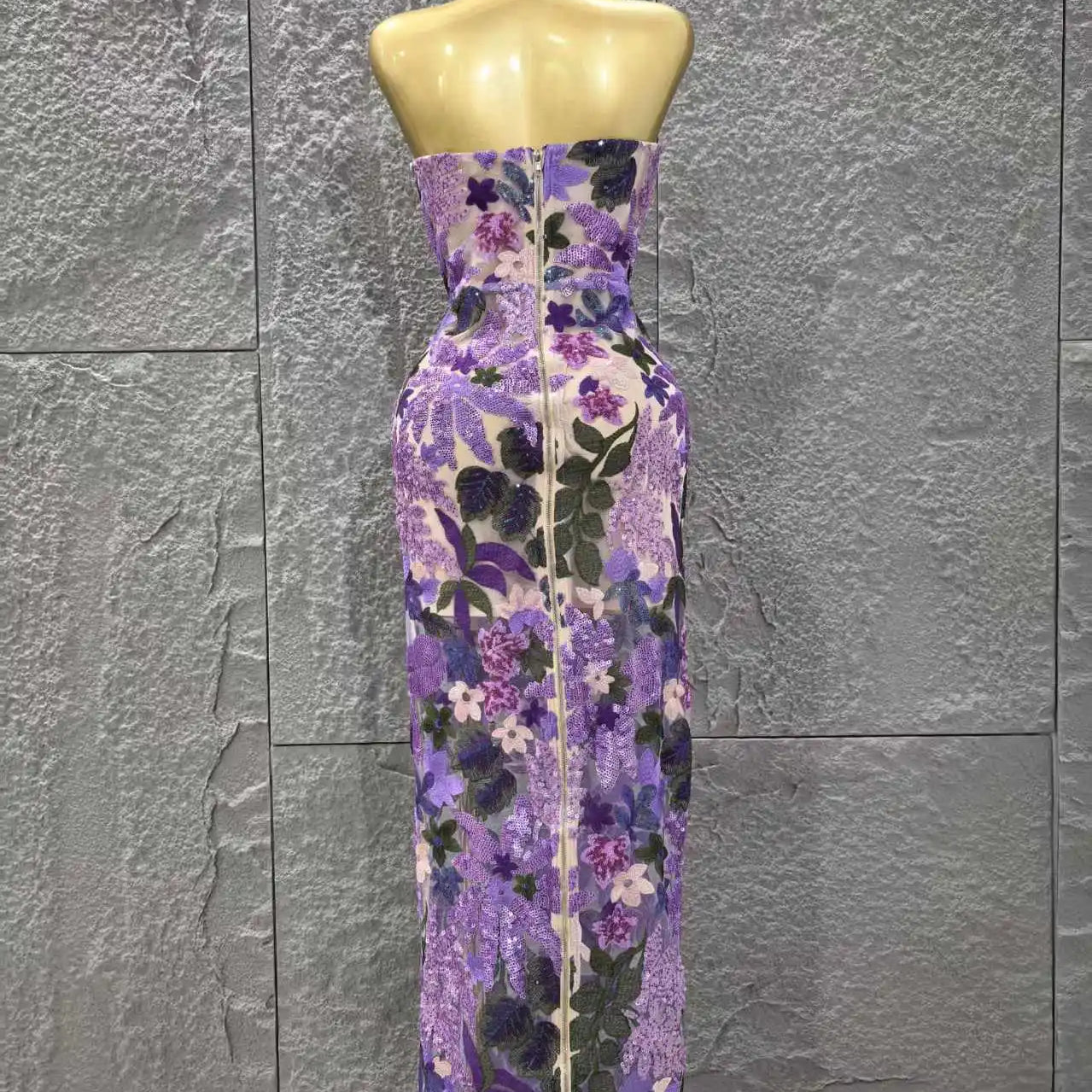 High Quality Women Sexy Strapless Embroidery Bodycon Long Dress Celebrate Evening Party Vacation Girls' Birthday Outfit