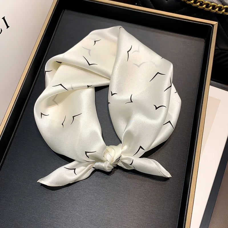 53cm Pure Silk Scarf Women Square Scarves Foulard Hairbands Lady Luxury Designer Female Bandana Neck Kerchief Ties Bandana Hijab 53cm Silk Scarf 13 53X53CM