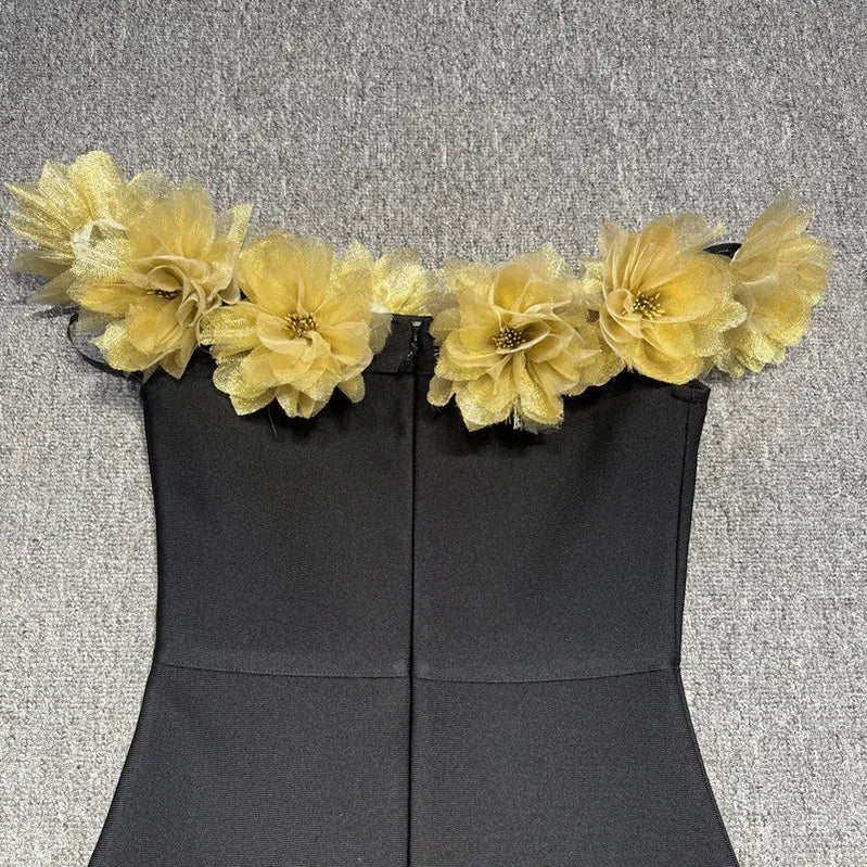 Black Color Women Sexy Slash Neck Off the Shoulder Florlas Bodycon Bandage Long Dress Nightclub Party Celebrate Outfit