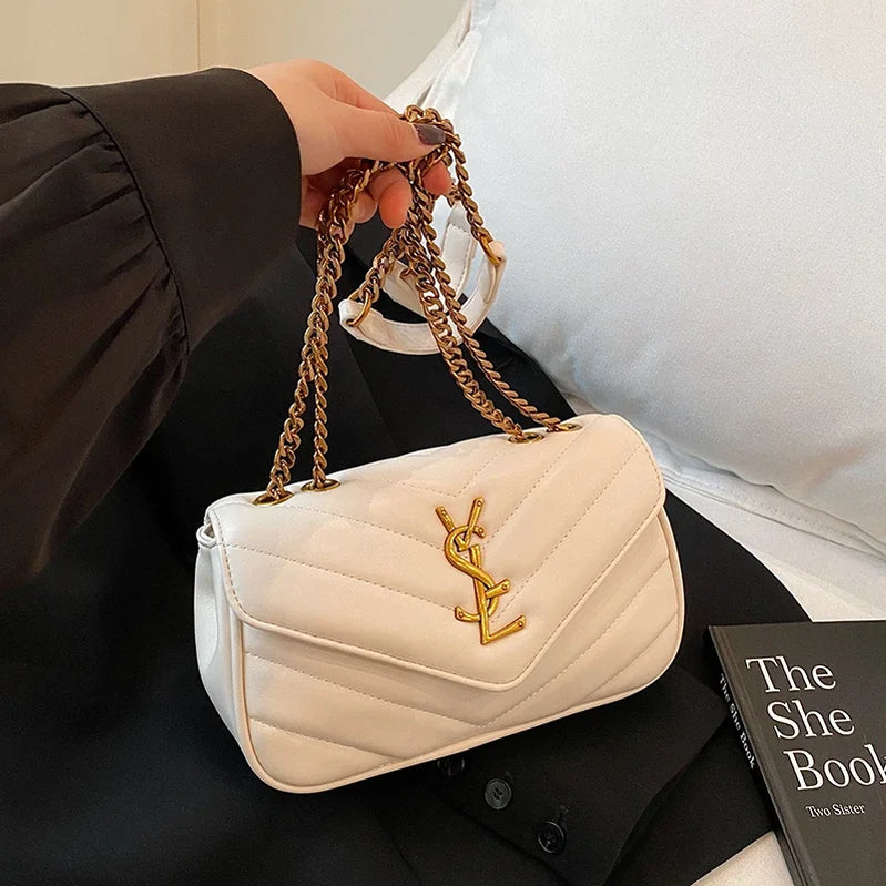 Luxury Solid Color Crossbody Messenger Bag - Trendy Paris Fashion Tote With Superstar Appeal