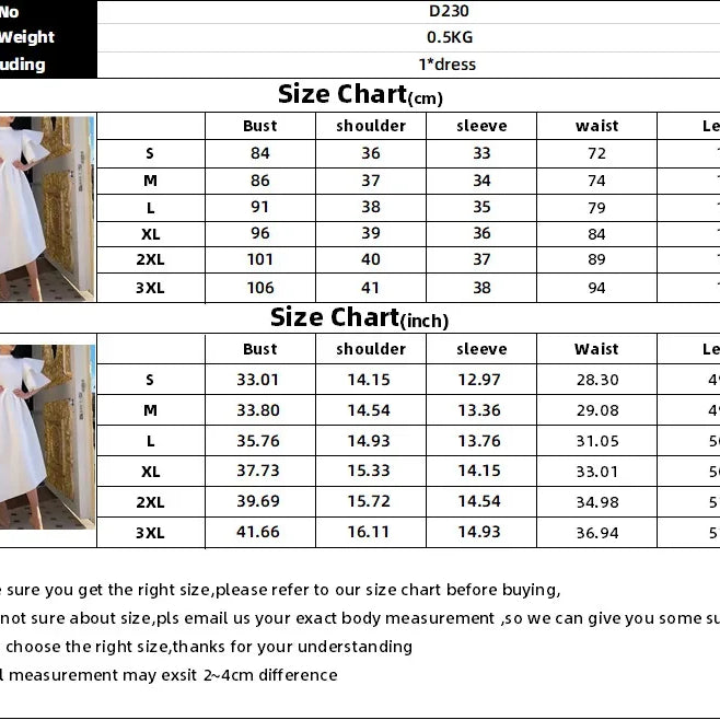 Summer Dress Women Solid Color Lotus SleeveRound Neck High Waist Irregularity Women Clothing Fashion Elegance White dress