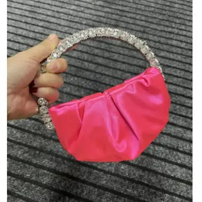 Designer Rhinestones Clutch Purse Bag for Women Handle Bag Leather Shoulder Bag Purse Shiny Crystal Purses and Handbag 18