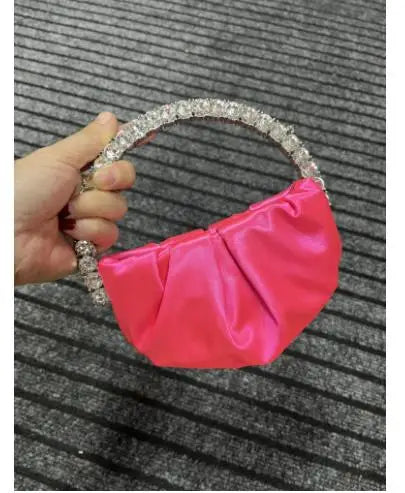 Designer Rhinestones Clutch Purse Bag for Women Handle Bag Leather Shoulder Bag Purse Shiny Crystal Purses and Handbag 18