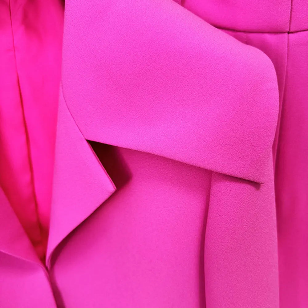 2024 Elegant Women's Light Luxury Suit Pants Set with Large Collar Long Sleeve Slim Fit Short Suit Coat and Pants Two Piece Set