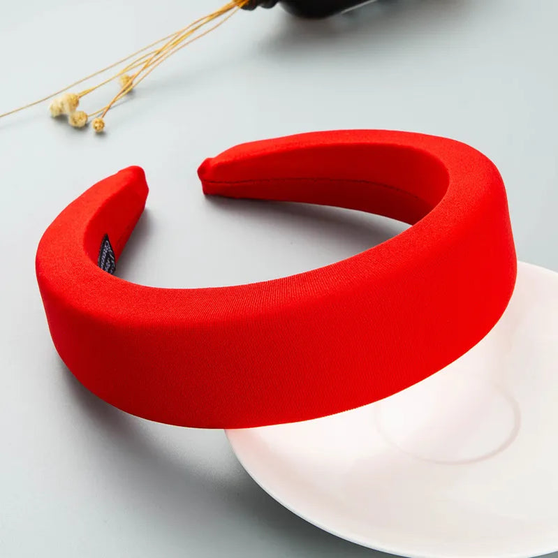 Sponge Headbands for Women Solid Color Tiara Baroque Headband Bridal accessories Daily Headband 16