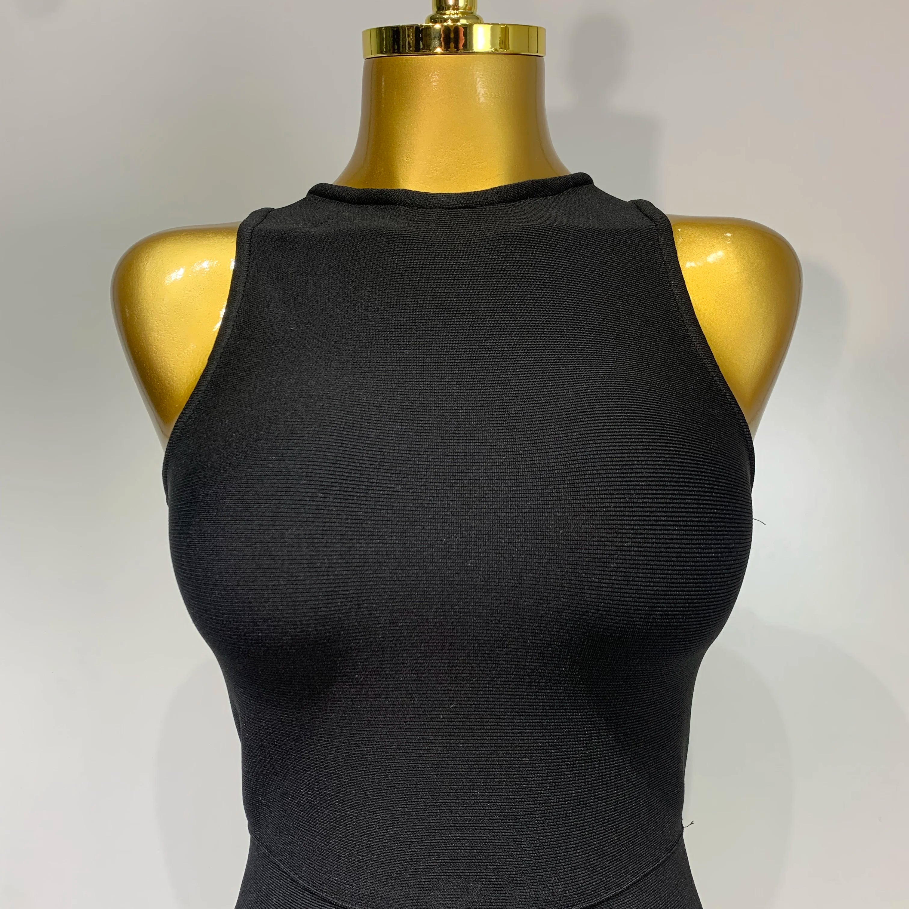 Women Fashion Celebrity Sexy Applique Black Long Bodycon Bandage Dress 2025 Elegant Evening Party Club Luxury Birthday Dresses