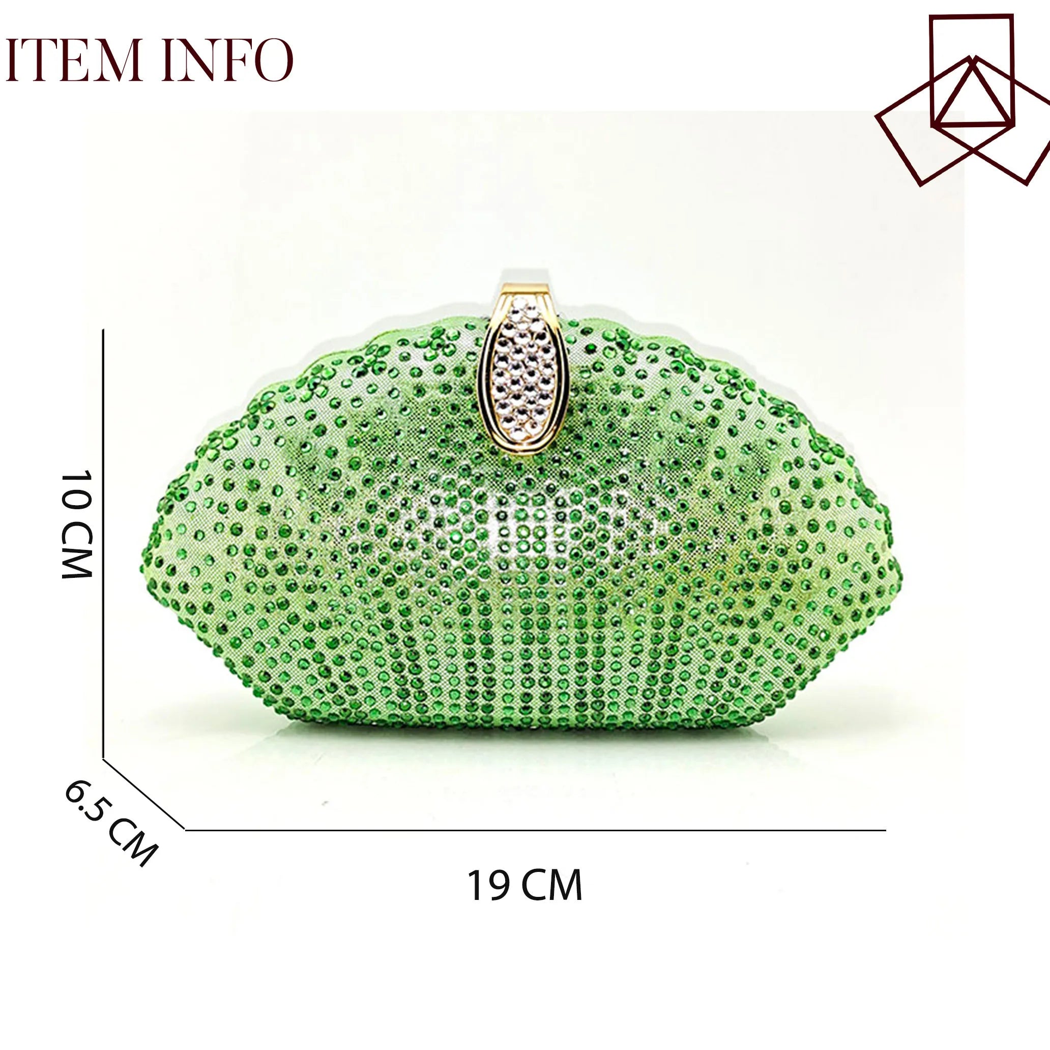 Shell Design Full Diamond Bag Clutch Bag Fashion Handbags Hot Selling Party Bag Rhinestone Decoration Banquet Bag - Basso & Brooke