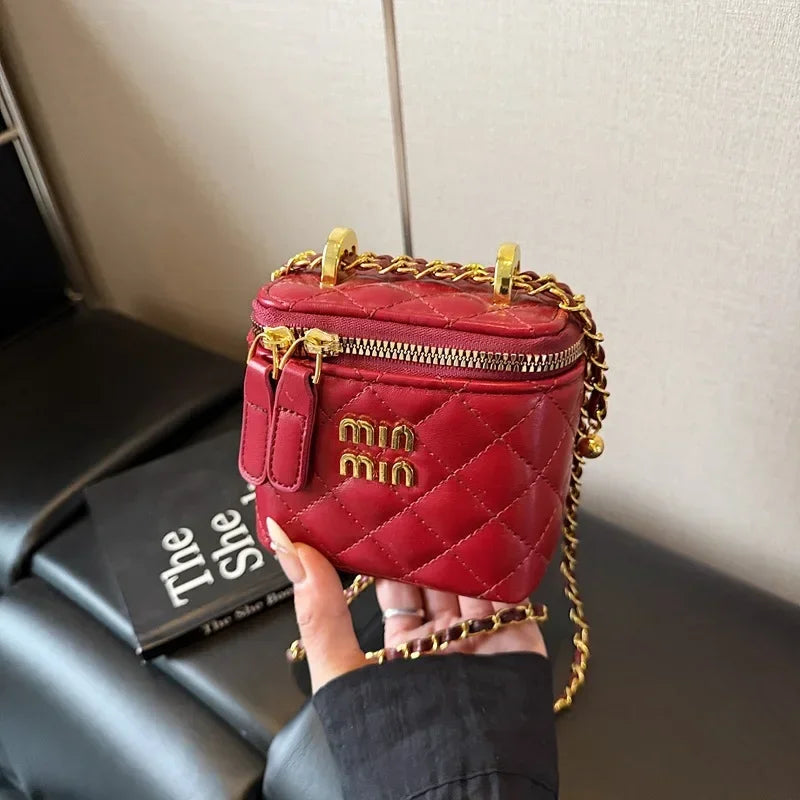 2025 Quilted Bag with Chain Strap for Women, Chic Luxury Crossbody Purse, Elegant Shoulder Bag