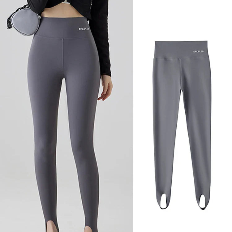 BIVIGAOS Skin-Touch Seamless Foot Pants Sharkskin Leggings Women Autumn New Fitness Sport Leggings Sexy Body Shape Shark Pants 730-Gray
