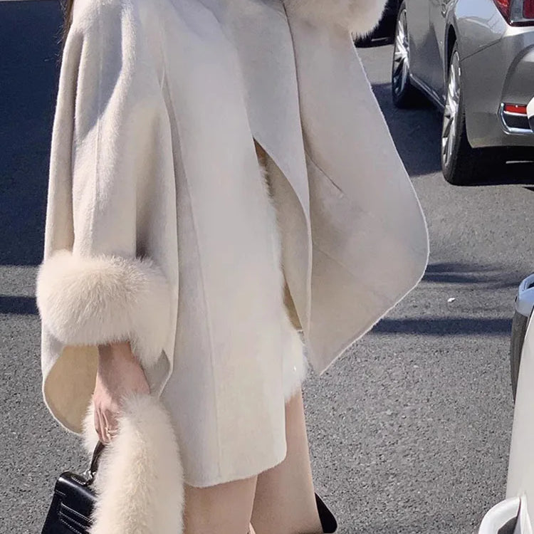 Elegant Women Woolen Coat Long Sleeve Korean Fashion Vintage Jackets Slim Solid Fairycore Autumn Winter Coats