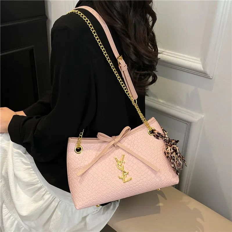 Popular Leather Crossbody Bag for Women Luxury Brand Famous Designer Classic Elegant Tote Bag with Strap