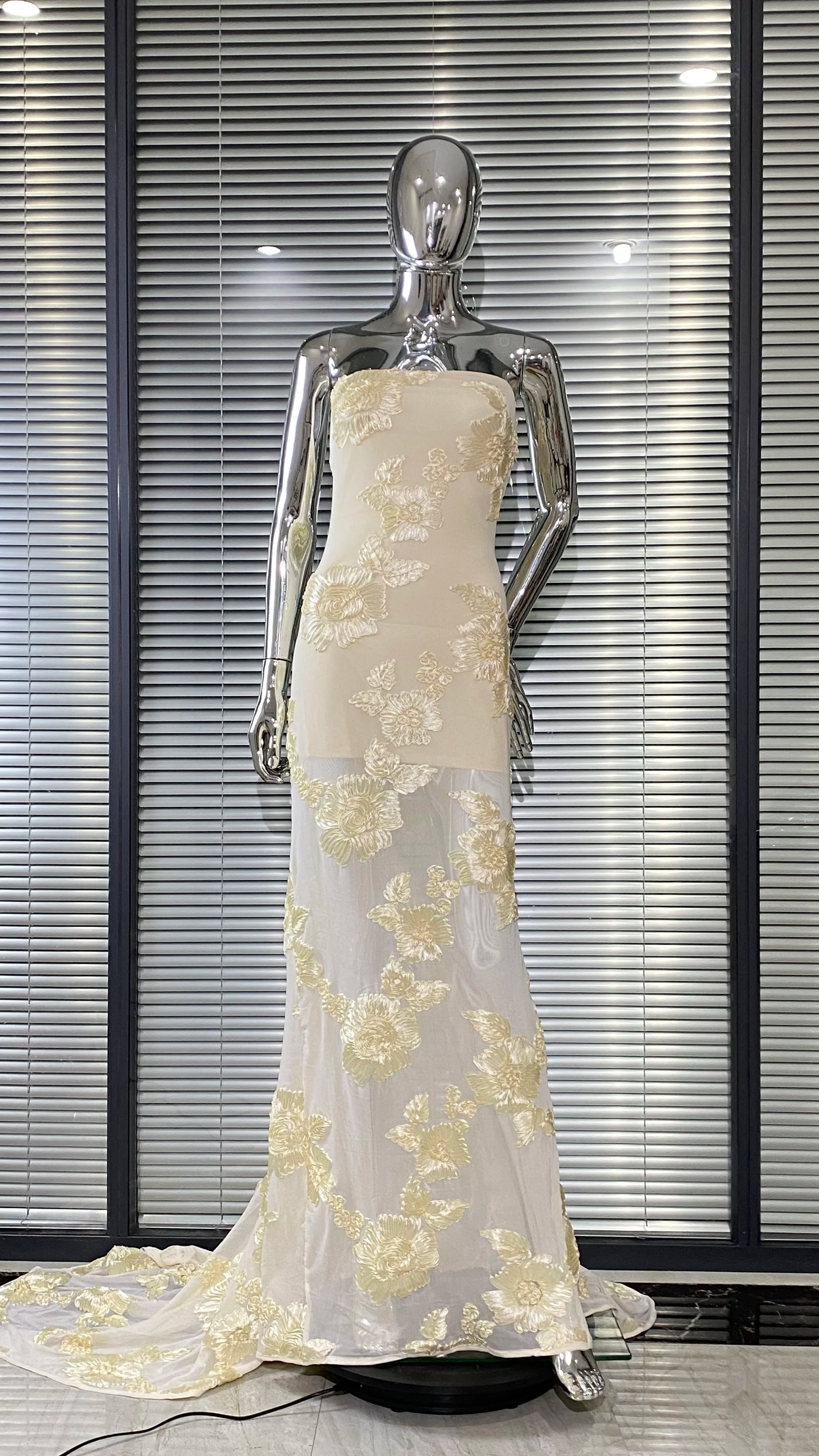 Top Quality Women Sexy Strapless Embroidery Floor-length Maxi Dress Celebrate Evening Party Prom Cocktail Outfit Wholesale