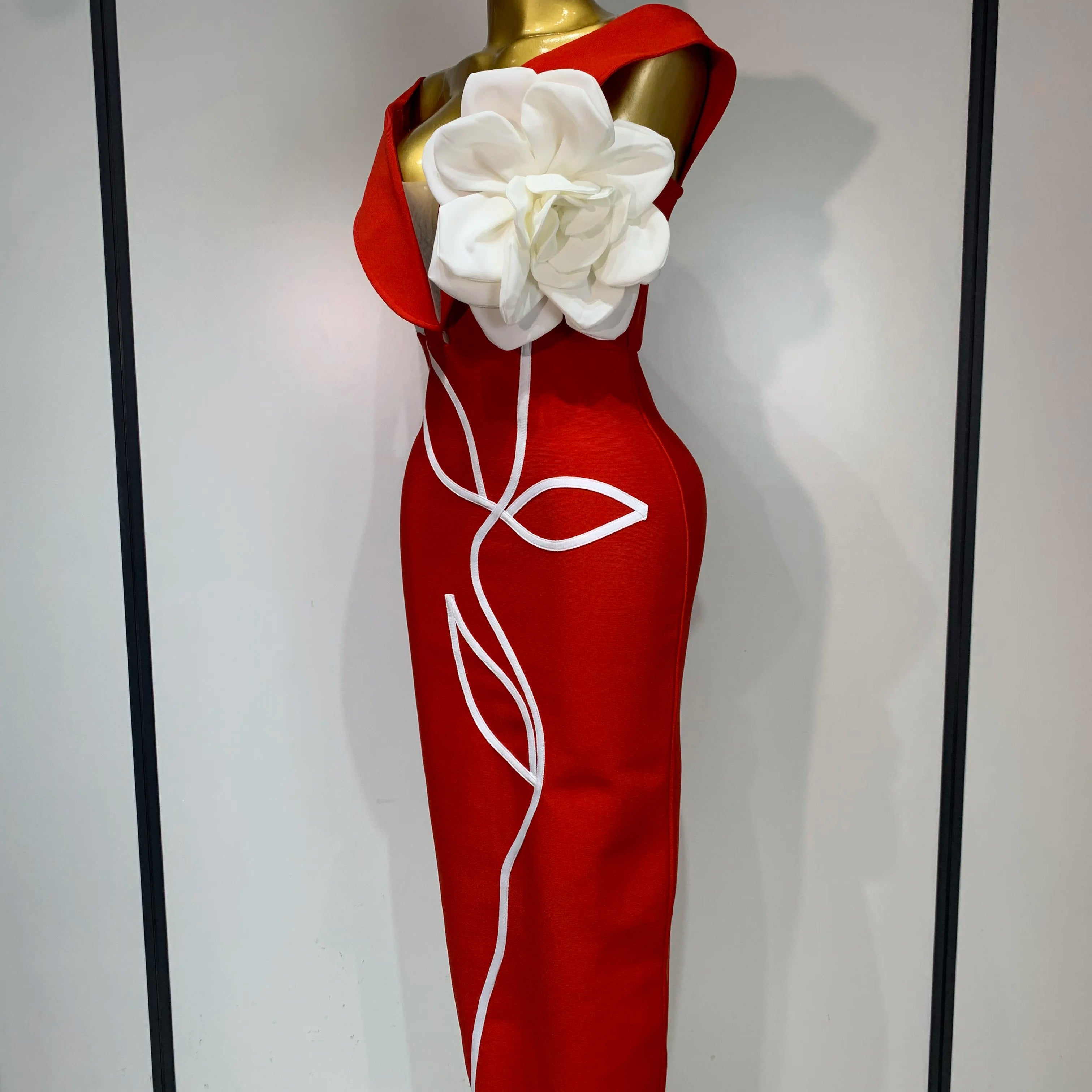 Sexy Off Shoulder Backless Bodycon Bandage Dress Celebrity Elegant Evening Party Bithday Celebrate Outfit Wedding Guest Gown