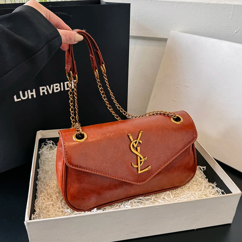 Elegant Classic Women's Tote Bag Leather Crossbody Shoulder Messenger Handbag For Ladies By Famous Luxury Brand