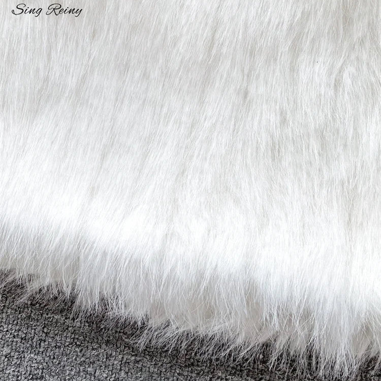 SINGREINY American Hotsweet Sexy Two Pieces Sets Women Strapless Short Tank Top+Bodycon Mini Skirt Fashion Solid Feather Suits