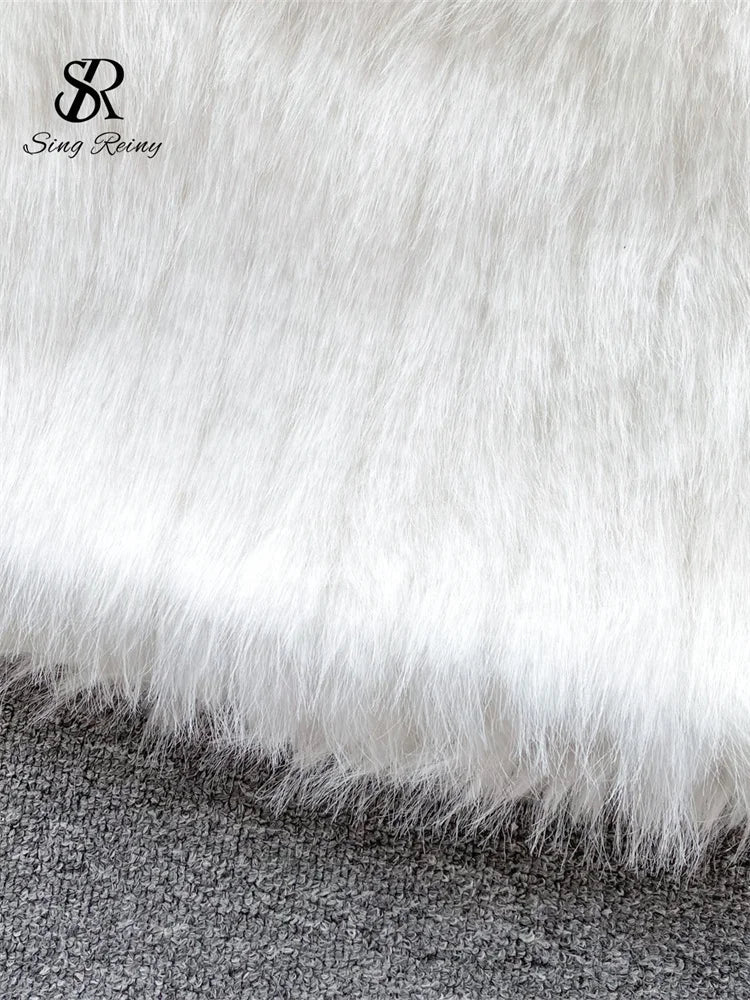 SINGREINY American Hotsweet Sexy Two Pieces Sets Women Strapless Short Tank Top+Bodycon Mini Skirt Fashion Solid Feather Suits