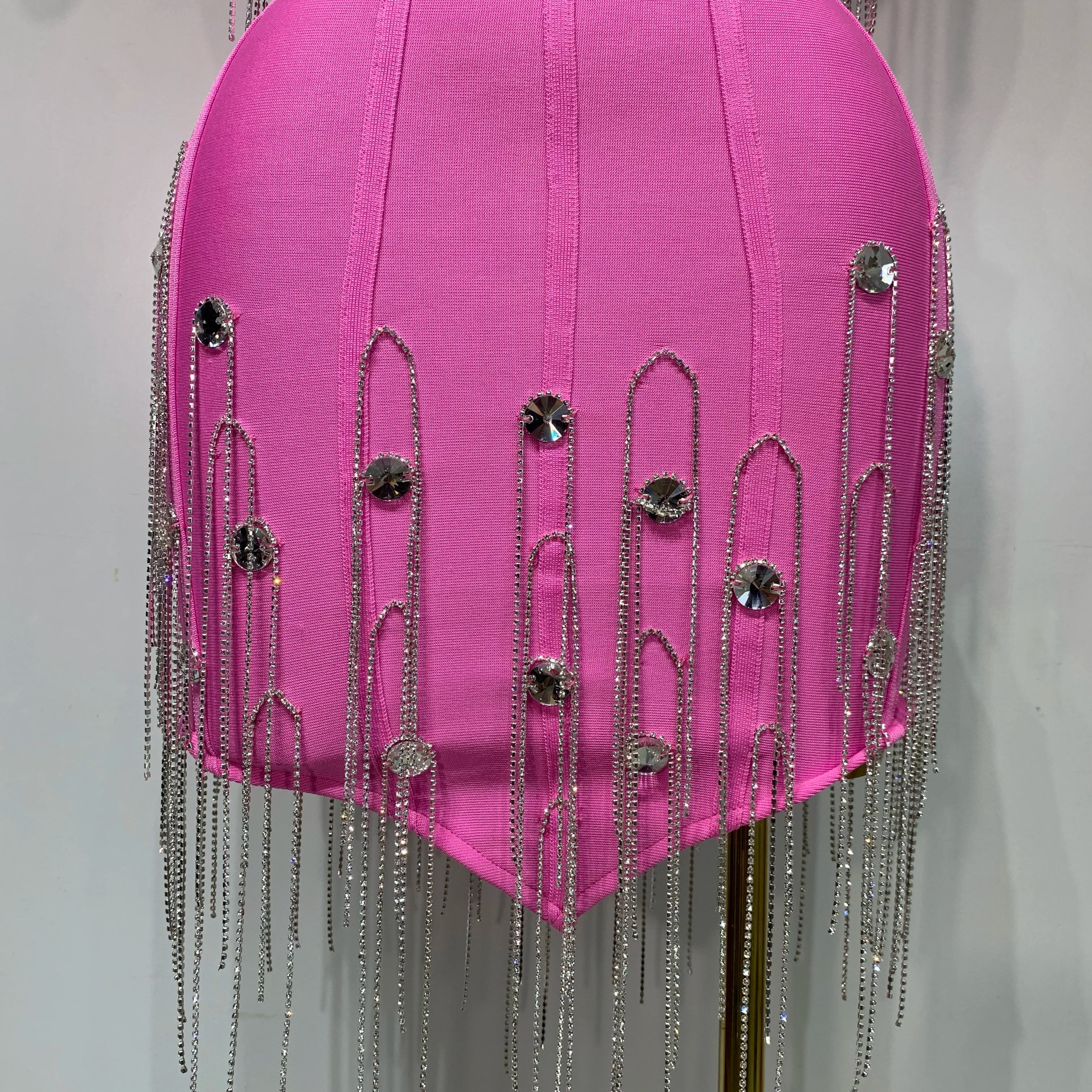 Sexy Backless Spaghetti Strap Bodycon Sleeveless Bandage Dress Elegant Prom Gown Club Evening Party Luxury Birthday Dresses