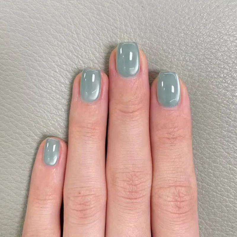 24pcs/30pcs/set fake nails for women cat eyes french nail tips purple red green brown color faux ongles press on false nail art