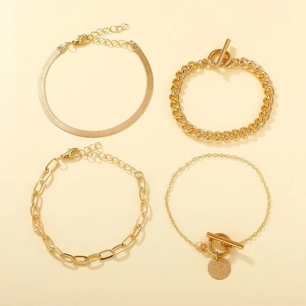 5PCS Set Womens Fashion Quartz Watches For Women Leather Watch Ladies Casual Dress Gold Dial Wrist Watch Clock Montre Femme