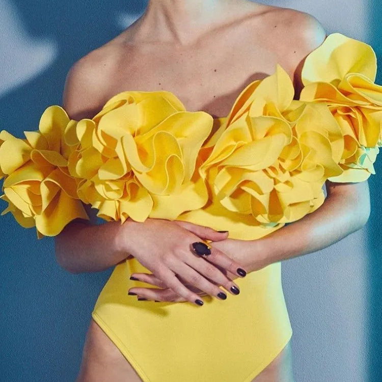 TWOTWINSTYLE Solid Patchwork Appliques Jumpsuit For Women Slash Neck Sleeveless High Waist Slimming Jumpsuits Female Fashion New