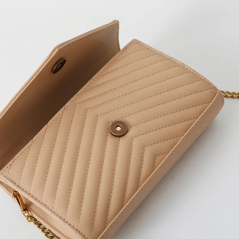 Luxury women's chain strap shoulder bag, elegant women's crossbody bag, casual travel women's handbag