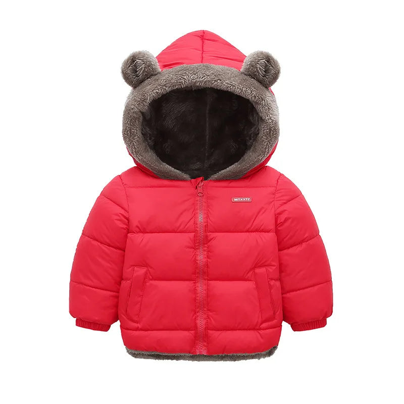 Cashmere Children Coat Winter Thicken Warm Down Jacket Boys Girls Zipper Hooded Kids Jacket Coats Outwear Children Clothing Type 1
