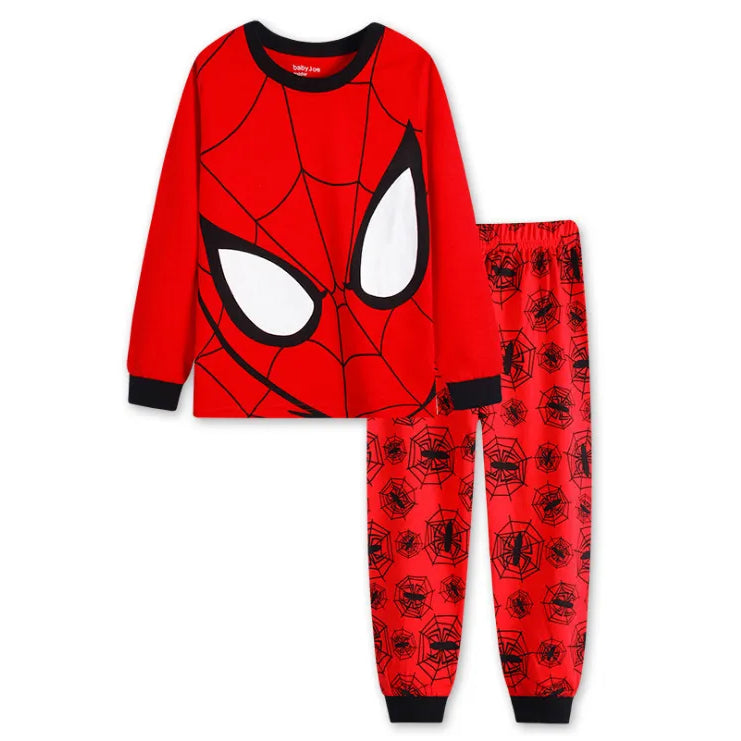 Children's Pyjamas Spiderman Iron Man Set Kids Sleepers Hero Collection Set Boys Girls Cartoon Long Sleeve Sleepwear 2-7T 102