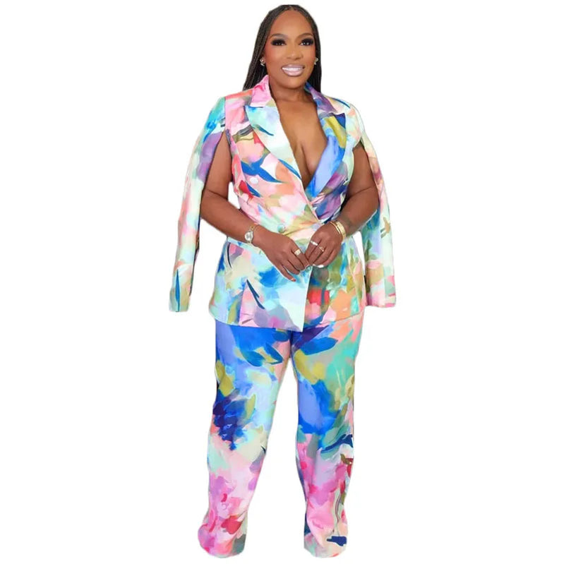 2 Piece Women Sets 2025 New Arrival Plus Size Autumn Winter Matching Sets Black Two Pieces Sets Top Pants Suits Outfits Clothing