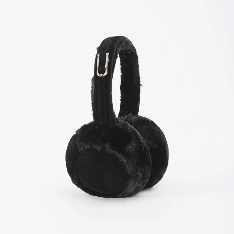 Plush Ear Muffs Warmer Foldable Ear Cover for Women Men Winter Warm Earflaps Outdoor Cold Protection Ear-Muffs Ear Cover Fashion A-black