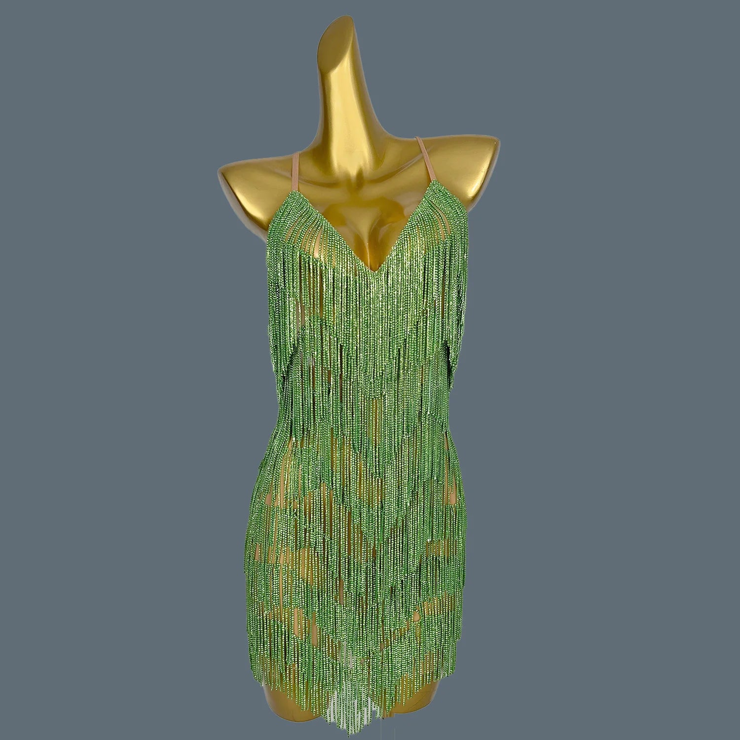 Swing Rhinestone Tassel Sexy Mini Dress for Women Club Dance Show Latino Dance Dress Birthday Party Luxury Chic Dresses Tiaoyuan