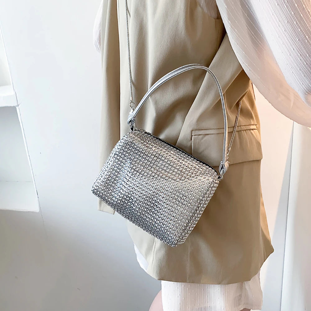 Rhinestone Handbag for Women Bag Diamonds Shoulder Bag Purse Ladies Female Crossbody Bag Shining Designer Diamond Bag