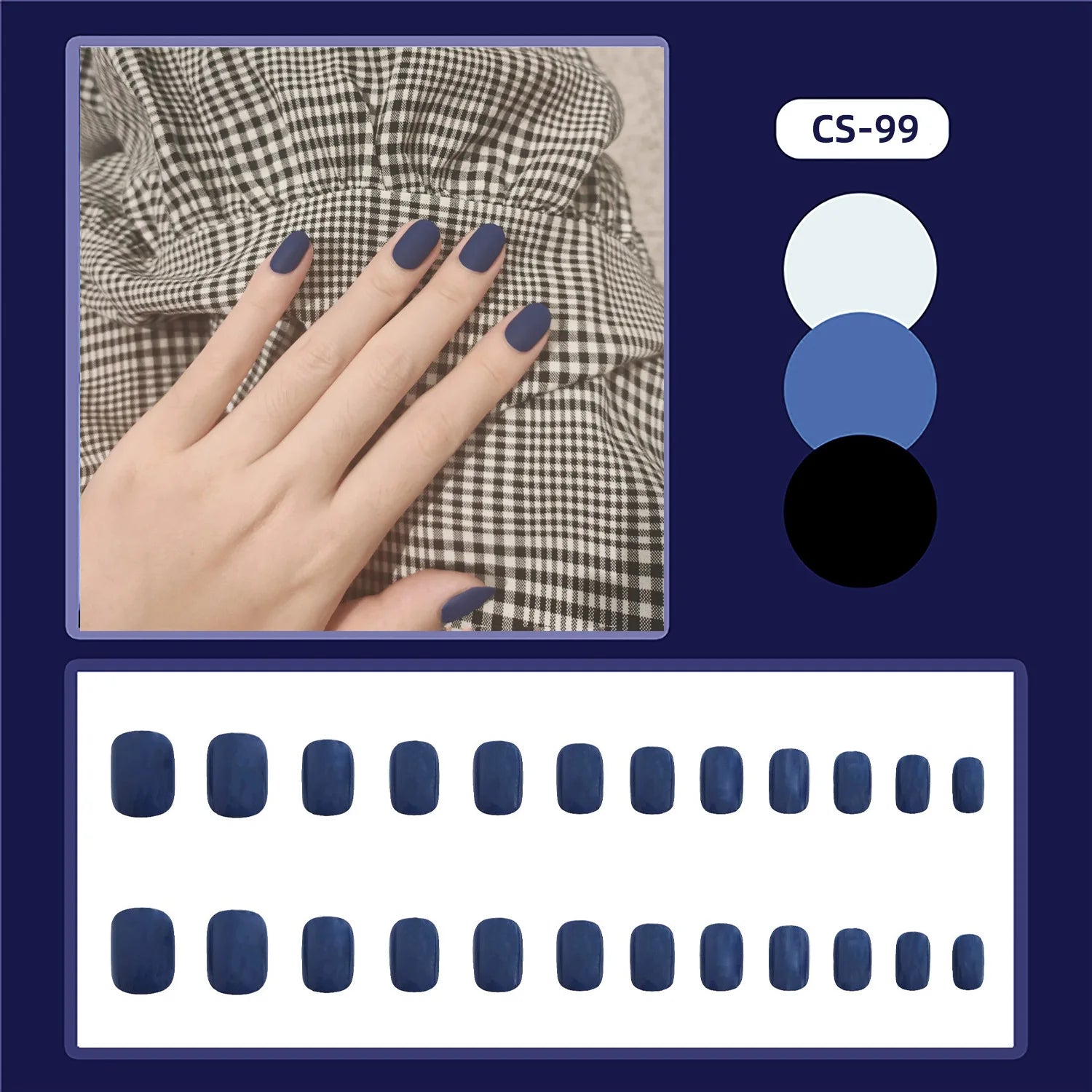 24pcs Short Nude Color False Nails Khaki Matte Fake Nails Tips Wearable Detachable Ins Simple Korean Style Press on Nails