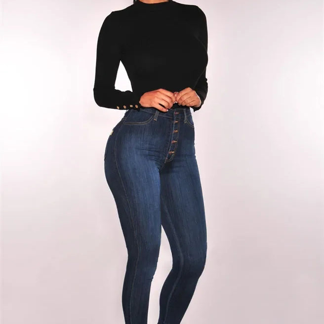 Denim Pants Blue Jeans for Women Slouchy Jeans Fashionable and Comfortable Women’s High-waisted Stretchy Slim Fit